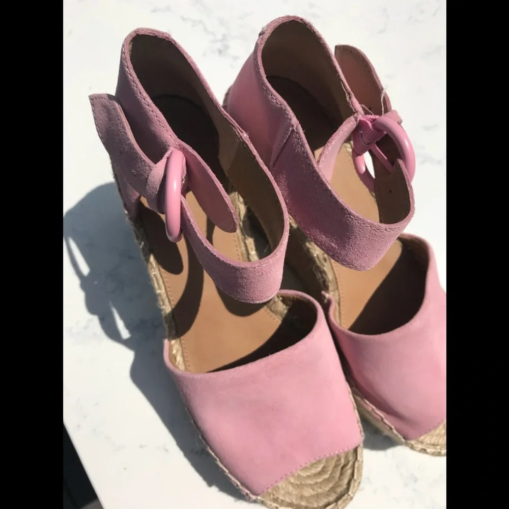 MARC FISHER NEW Alida Espadrille Platform Wedge